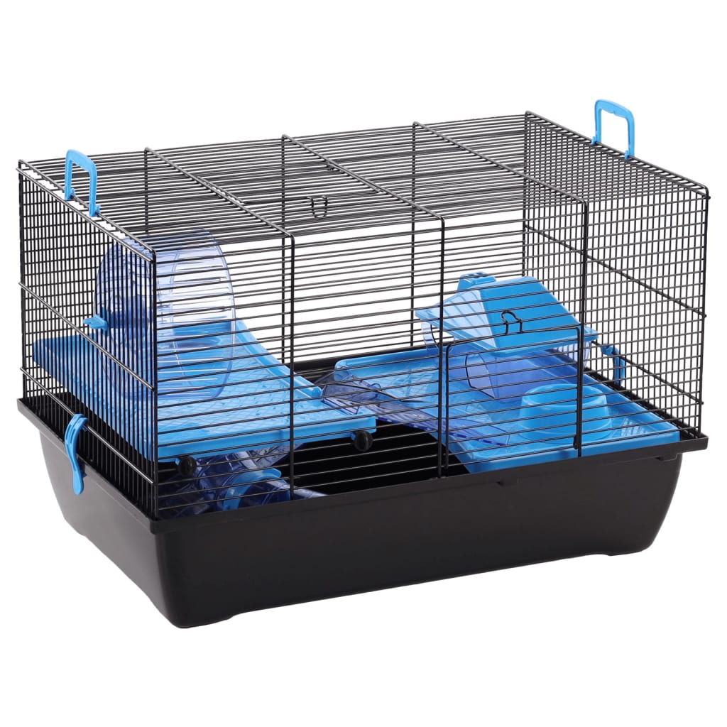 FLAMINGO Cage pour hamsters Jaro 2 50,5x33x32,5 cm Noir et bleu