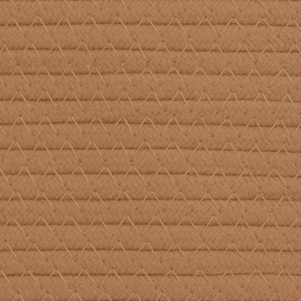 vidaXL Panier de rangement marron et blanc Ø40x35 cm coton