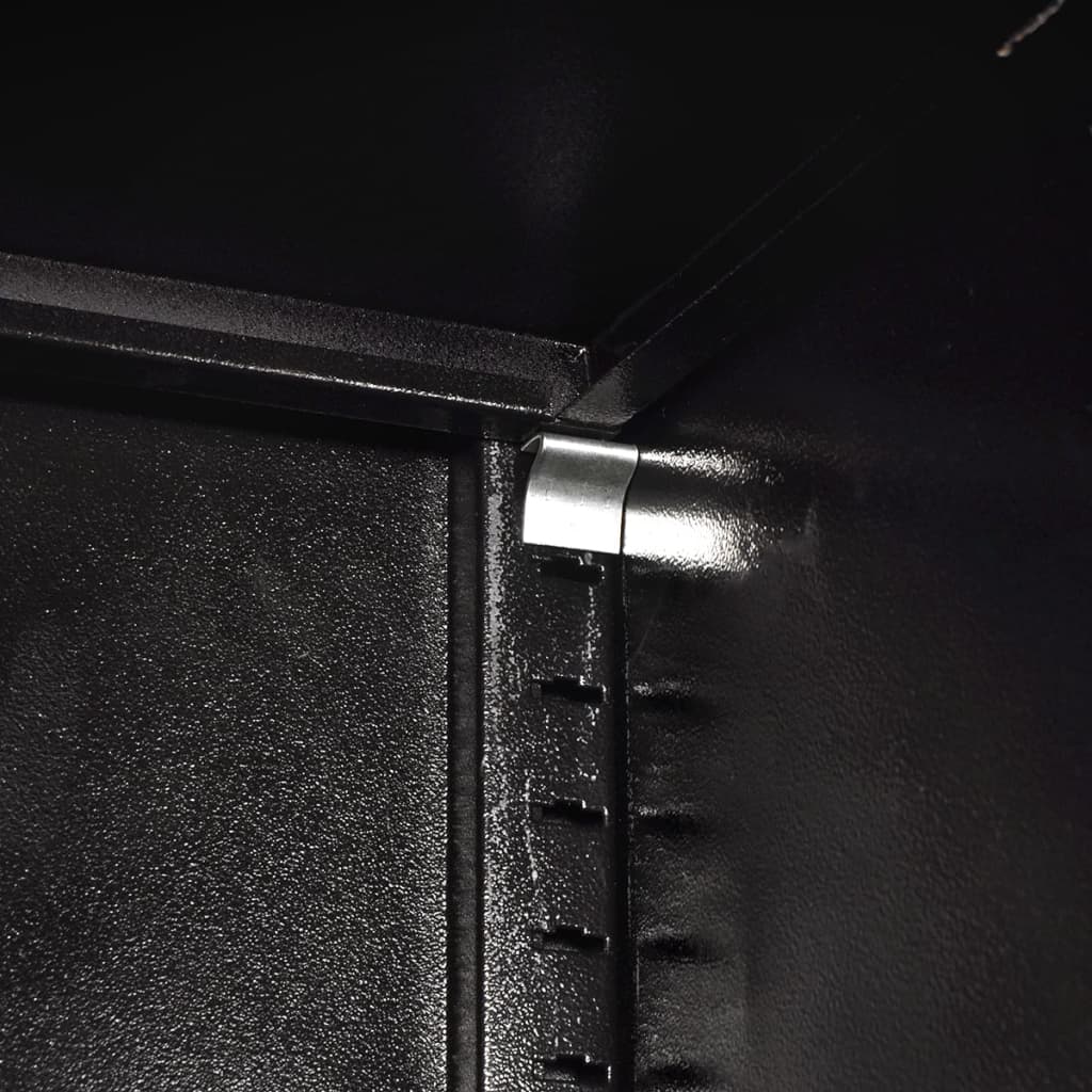 Armoire à outils en métal 180 cm Noir-rouge