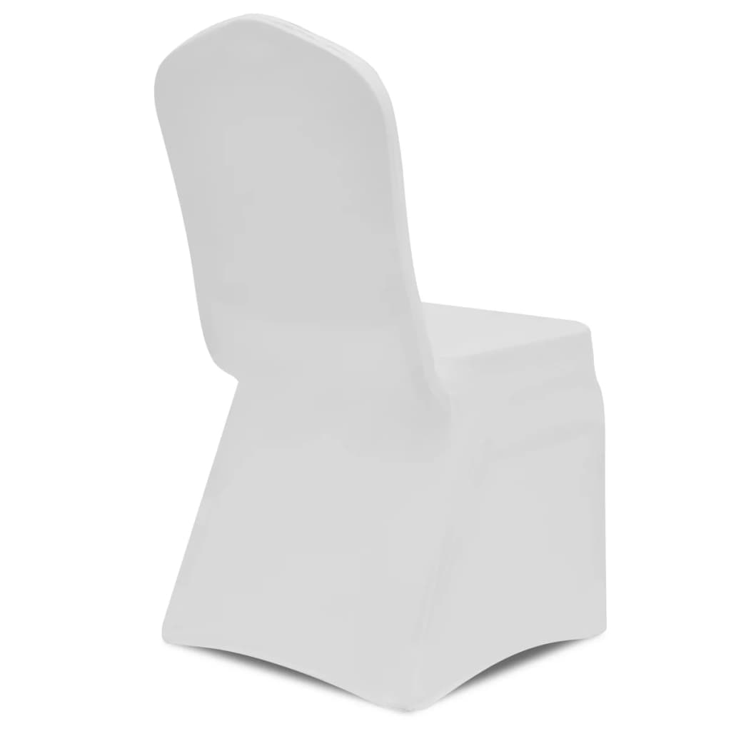 vidaXL Housses élastiques de chaise Blanc 24 pcs
