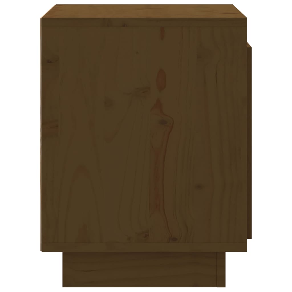 vidaXL Tables de chevet 2pcs Marron miel 40x30x40cm Bois de pin solide