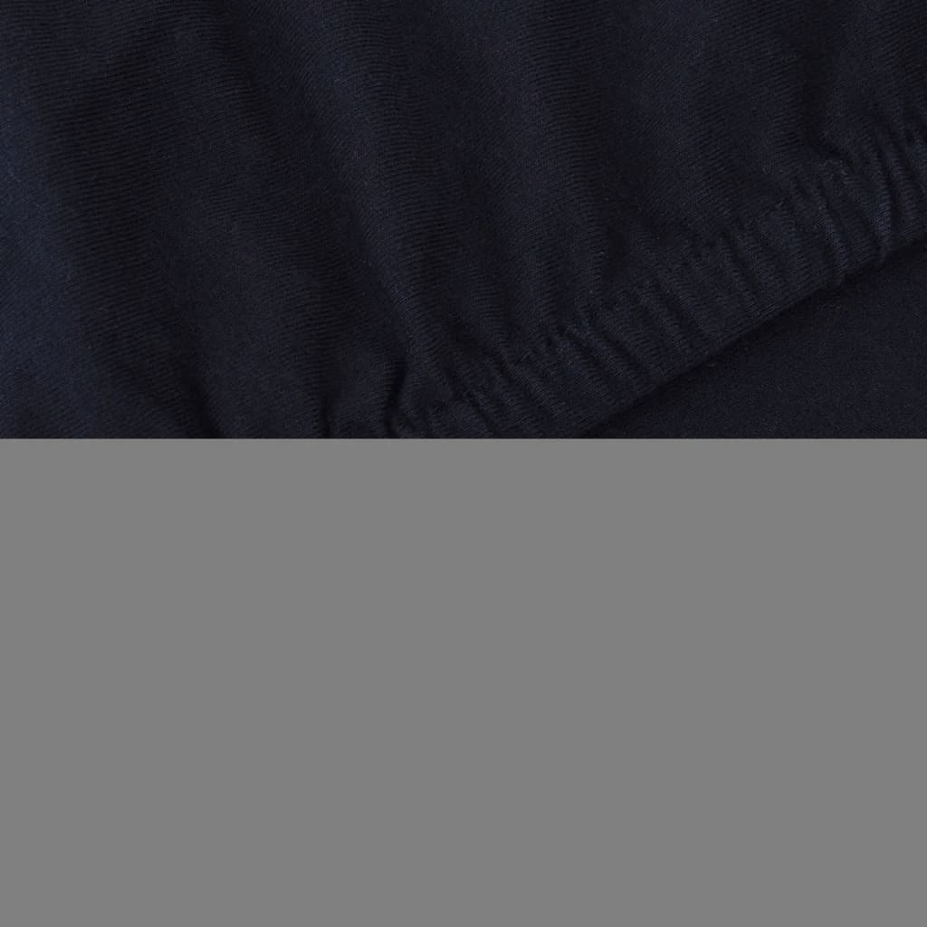 vidaXL Housse de canapé en jersey de coton Noir