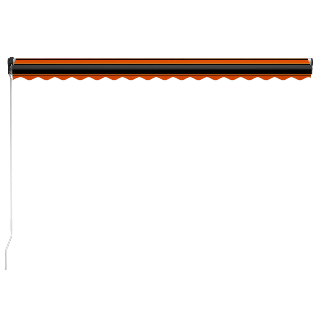vidaXL Auvent manuel rétractable avec LED 400x300 cm Orange et marron