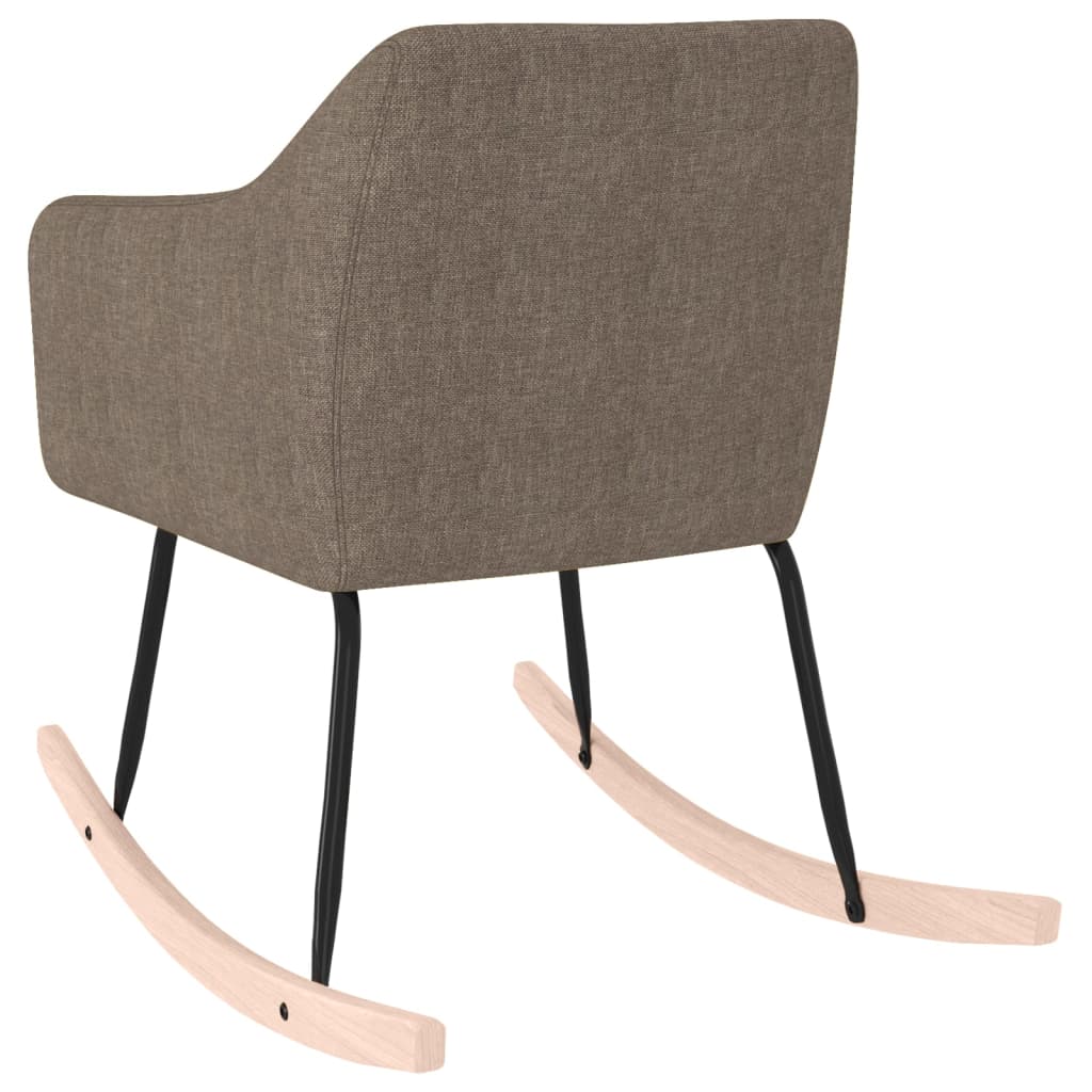 vidaXL Chaise à bascule Taupe Tissu