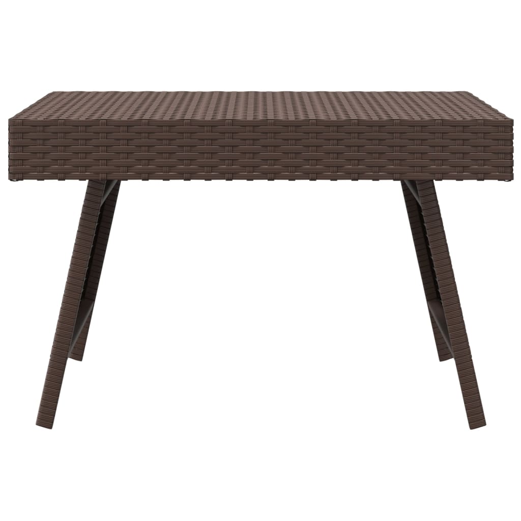 vidaXL Table d'appoint pliable marron 60x40x38 cm résine tressée