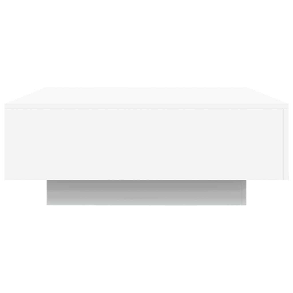 vidaXL Table basse avec lumières LED blanc 80x80x31 cm