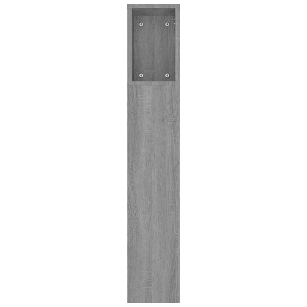 vidaXL Armoire de tête de lit Sonoma gris 180x18,5x104,5 cm