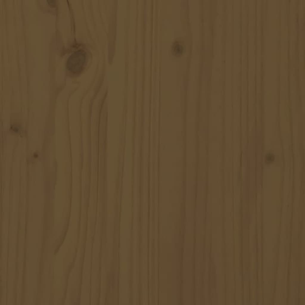 vidaXL Lit coulissant Marron miel 2x(100x200) cm Bois de pin solide