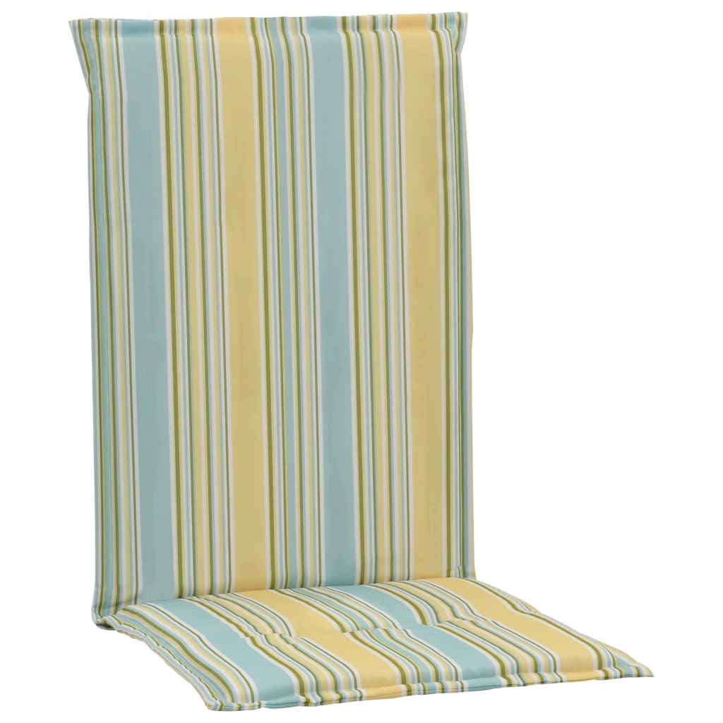 vidaXL Coussins de chaise de jardin 2 pcs Multicolore 120x50x3 cm