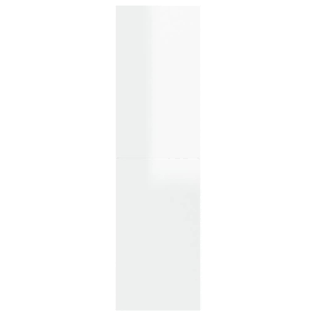 vidaXL Meuble TV Blanc brillant 30,5x30x110 cm Bois d’ingénierie