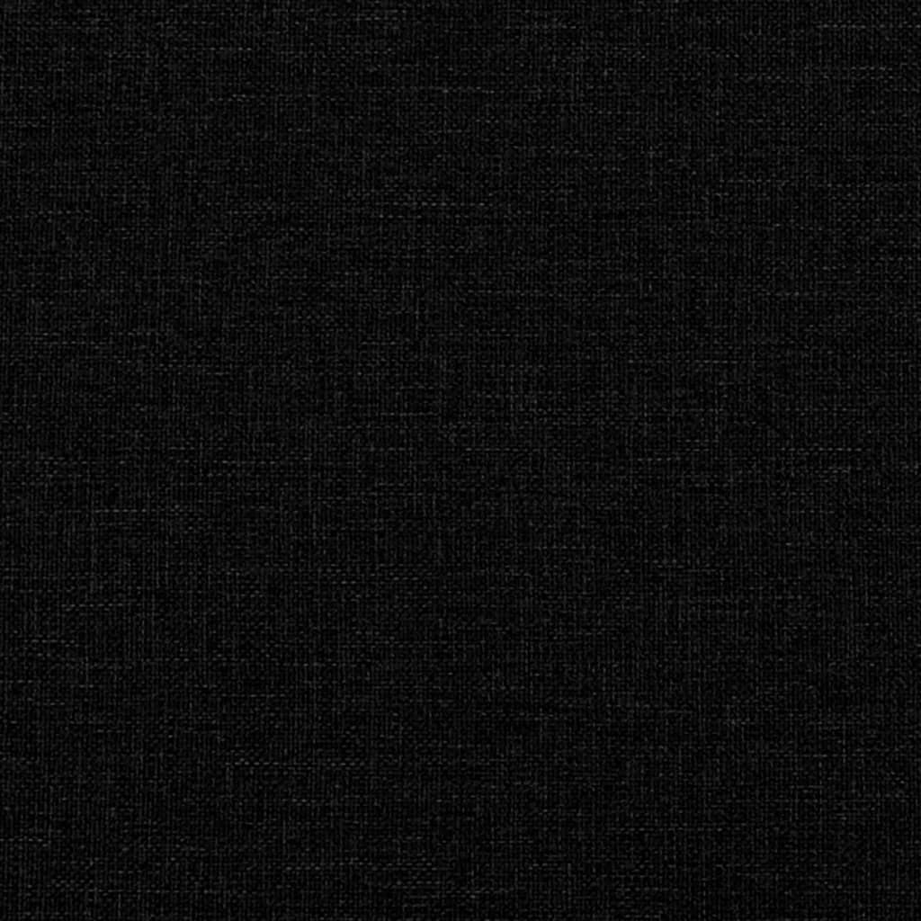 vidaXL Ensemble de canapés 3 pcs avec coussins noir tissu