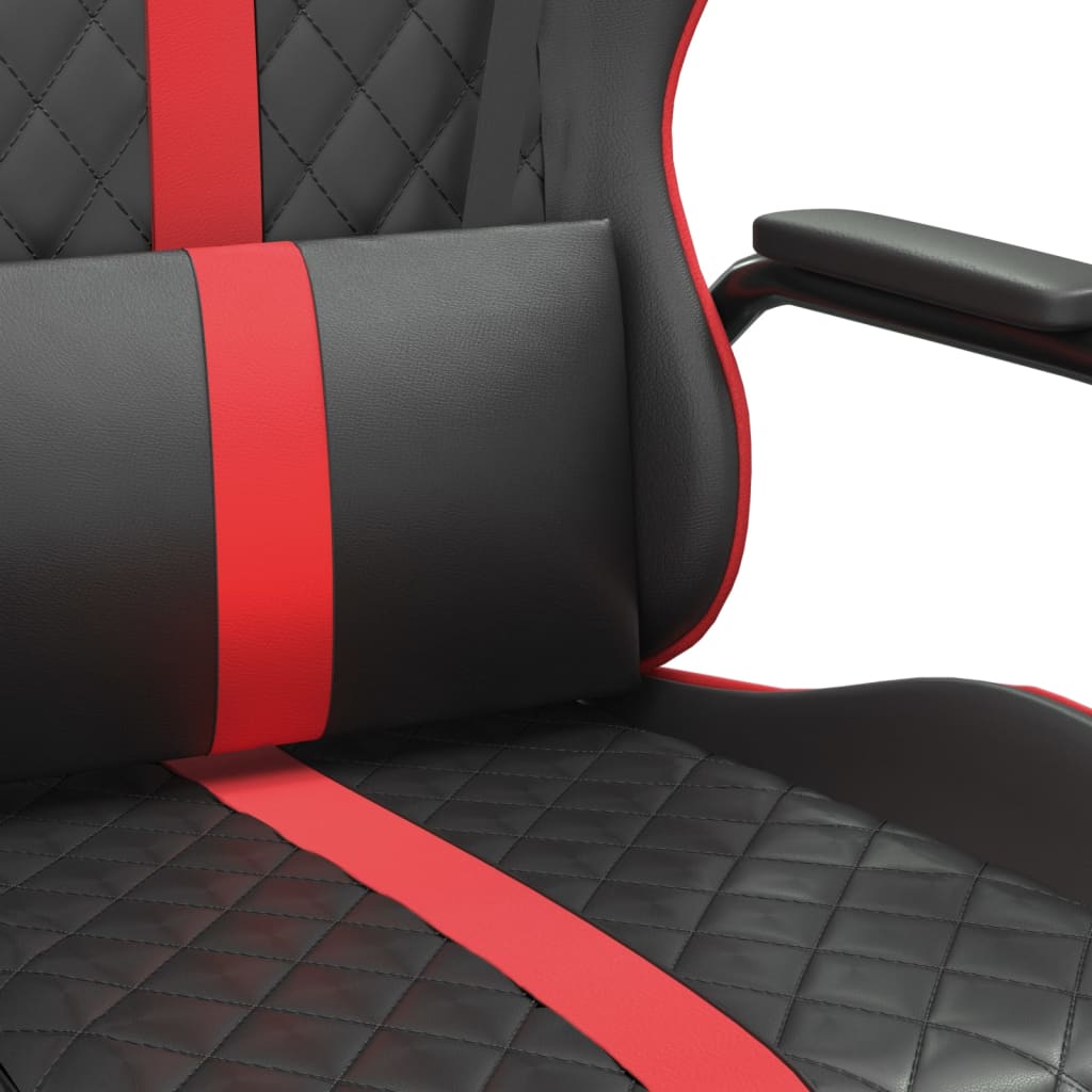 vidaXL Chaise de jeu Noir et rouge Similicuir