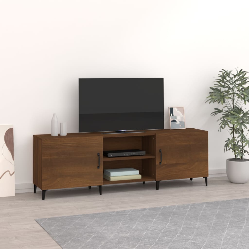 vidaXL Meuble TV chêne marron 150x30x50 cm bois d'ingénierie