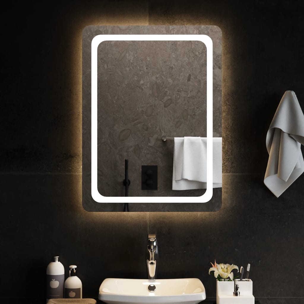 vidaXL Miroir de salle de bain à LED 60x80 cm