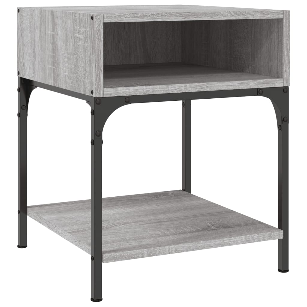 vidaXL Table de chevet sonoma gris 40x41x50 cm bois d'ingénierie