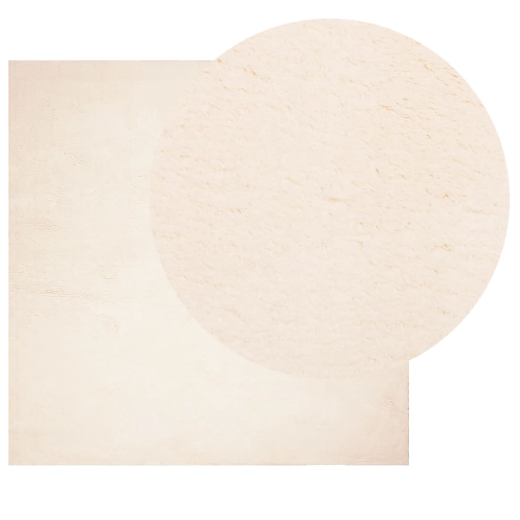 vidaXL Tapis HUARTE à poils courts doux et lavable beige 240x240 cm