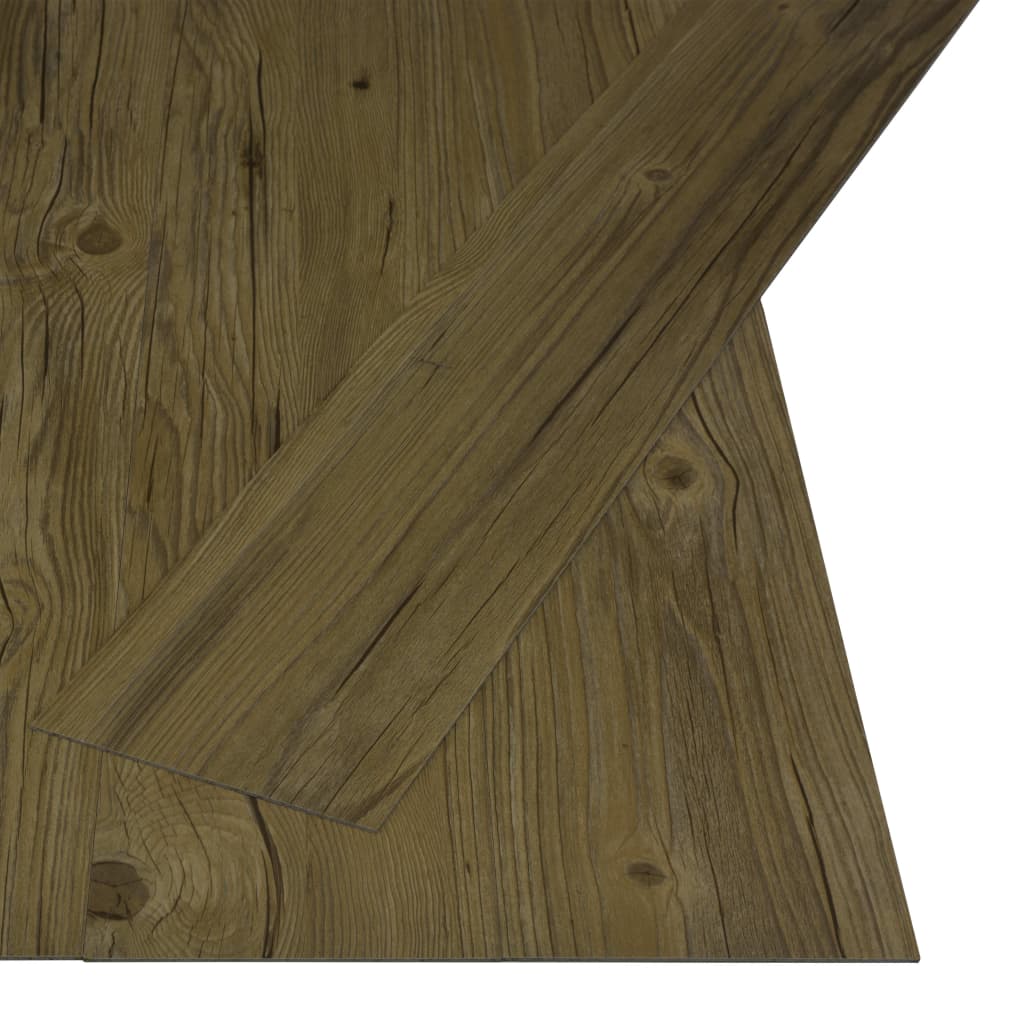 vidaXL Planches de plancher autoadhésives 4,46 m² 3 mm PVC Marron
