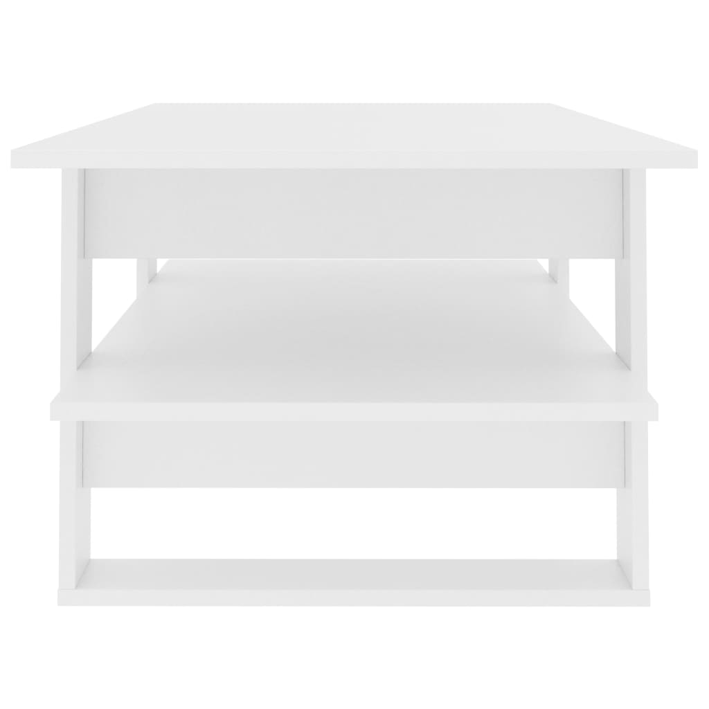 vidaXL Table basse Blanc 110x55x42 cm Bois d'ingénierie