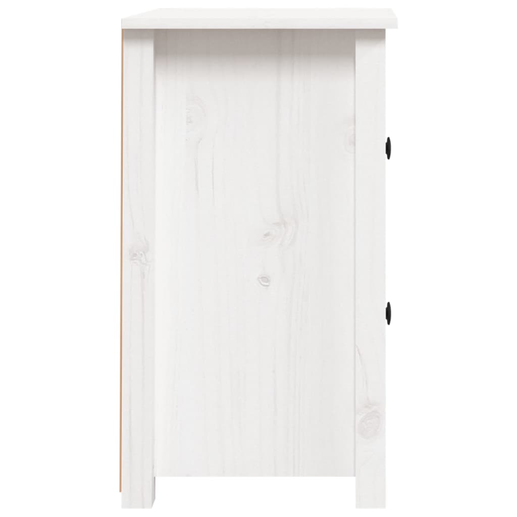 vidaXL Table de chevet Blanc 40x35x61,5 cm Bois de pin massif