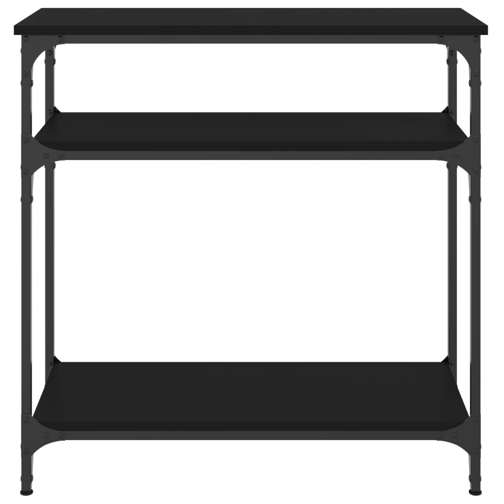 vidaXL Table console noir 75x29x75 cm bois d'ingénierie
