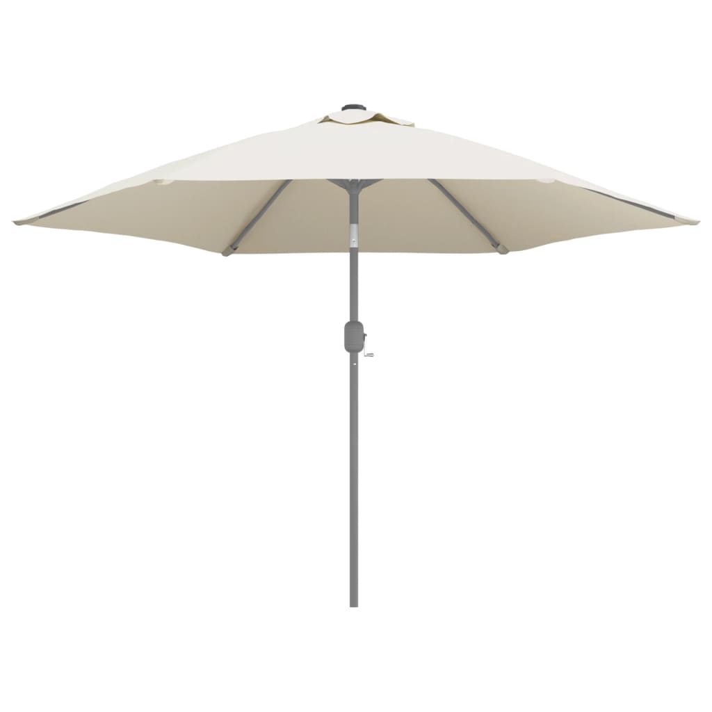 vidaXL Tissu de remplacement pour parasol d'extérieur Blanc 300 cm