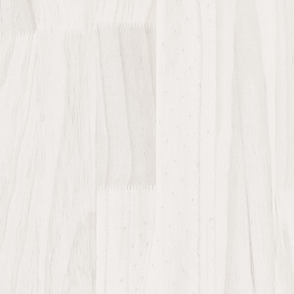 vidaXL Cadre de lit Blanc Bois massif 150x200 cm Très grand