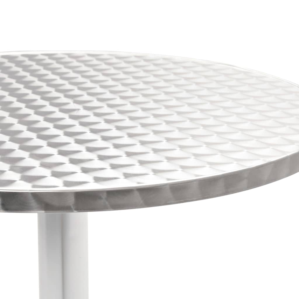 vidaXL Table de jardin Argenté 60x(70-110) cm Aluminium