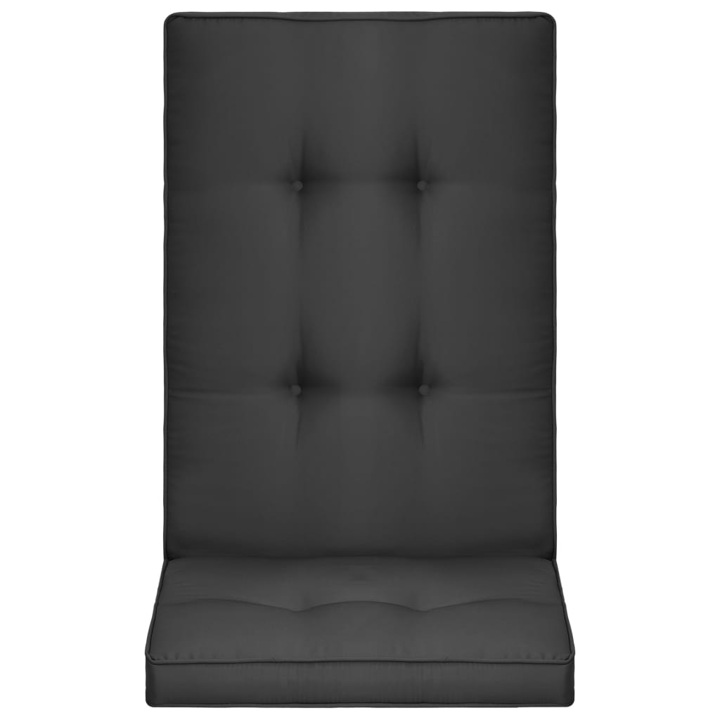 vidaXL Coussins de chaise de jardin 2 pcs Anthracite 120x50x5 cm