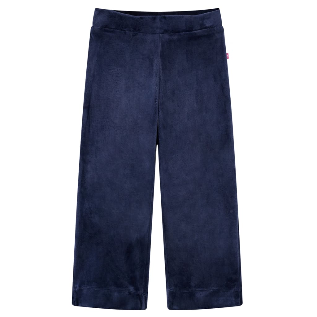 Pantalons pour enfants velours bleu foncé 92