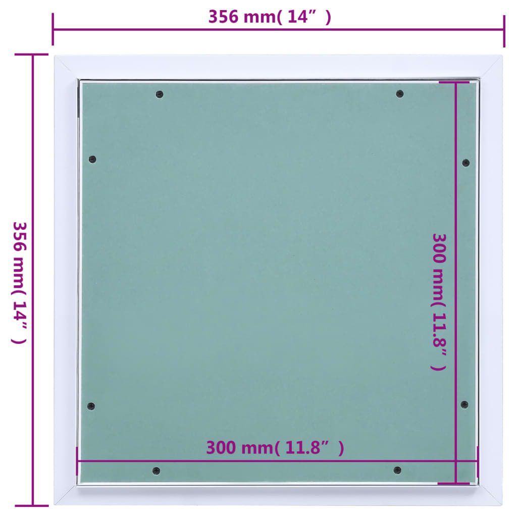 vidaXL Panneau d'accès Cadre en aluminium plaque de plâtre 300x300 mm