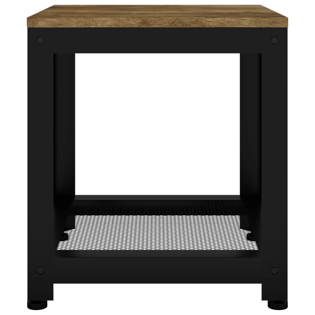 vidaXL Table d'appoint Marron foncé et noir 40x40x45 cm MDF et fer