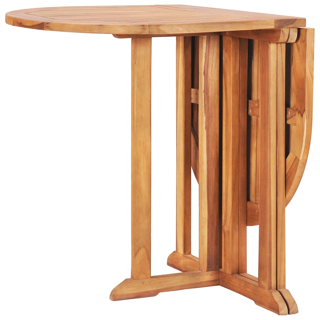 vidaXL Bois de Teck Solide Table de Jardin Table de Terrasse Table de Patio Table à Dîner Table dExtérieur Table de Salle à Manger 69,5x69,5x31 cm 