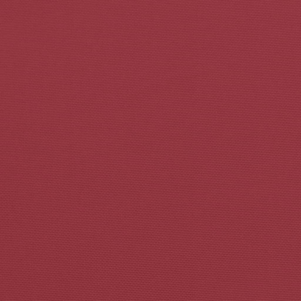 vidaXL Coussins de palette 2 pcs rouge bordeaux tissu