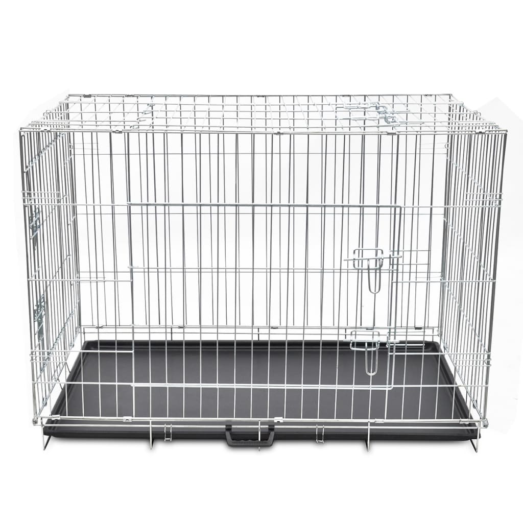 vidaXL Cage métallique et pliable pour chiens XL