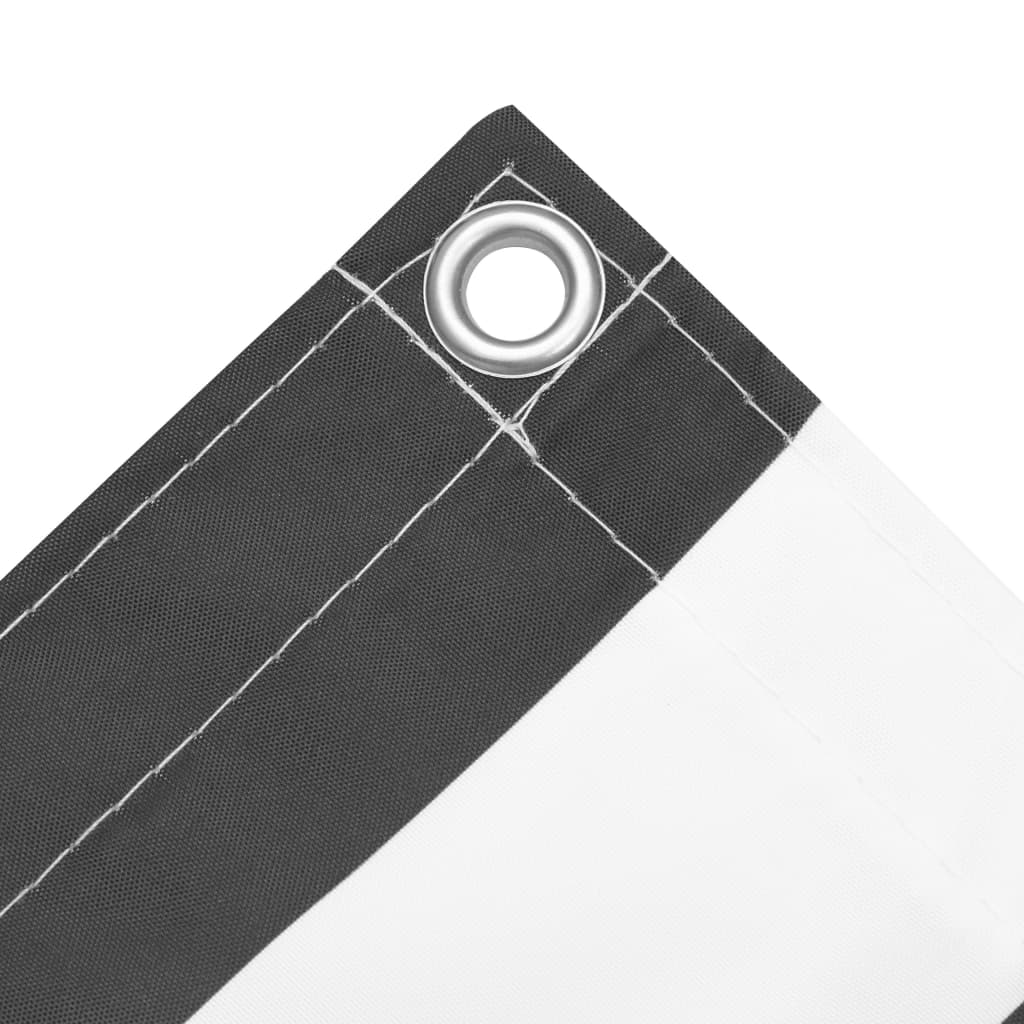 vidaXL Écran de balcon Anthracite et blanc 90x500 cm Tissu Oxford