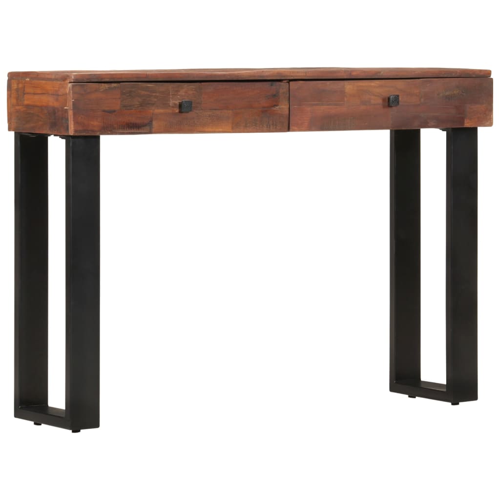 vidaXL Table console 110x30x76 cm bois de récupération massif