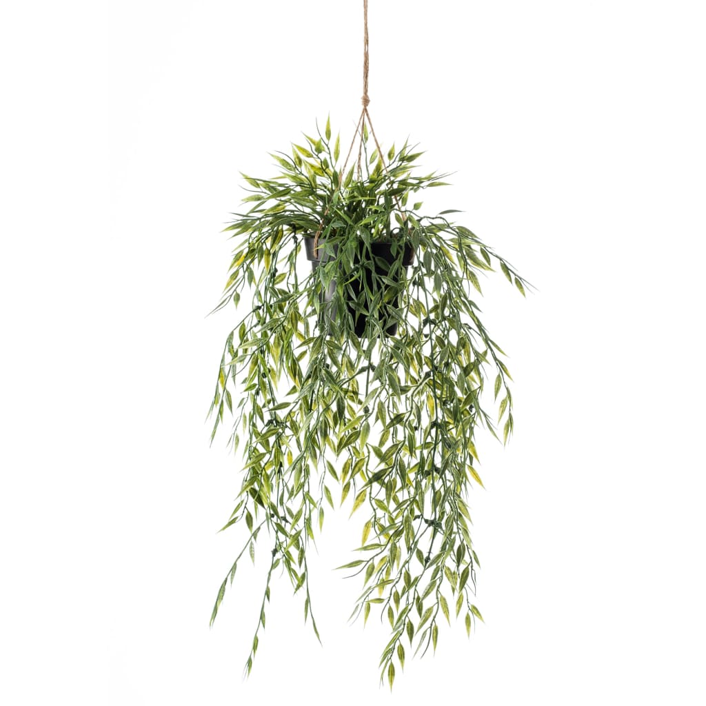 Emerald Buisson suspendu de bambou artificiel en pot 50 cm