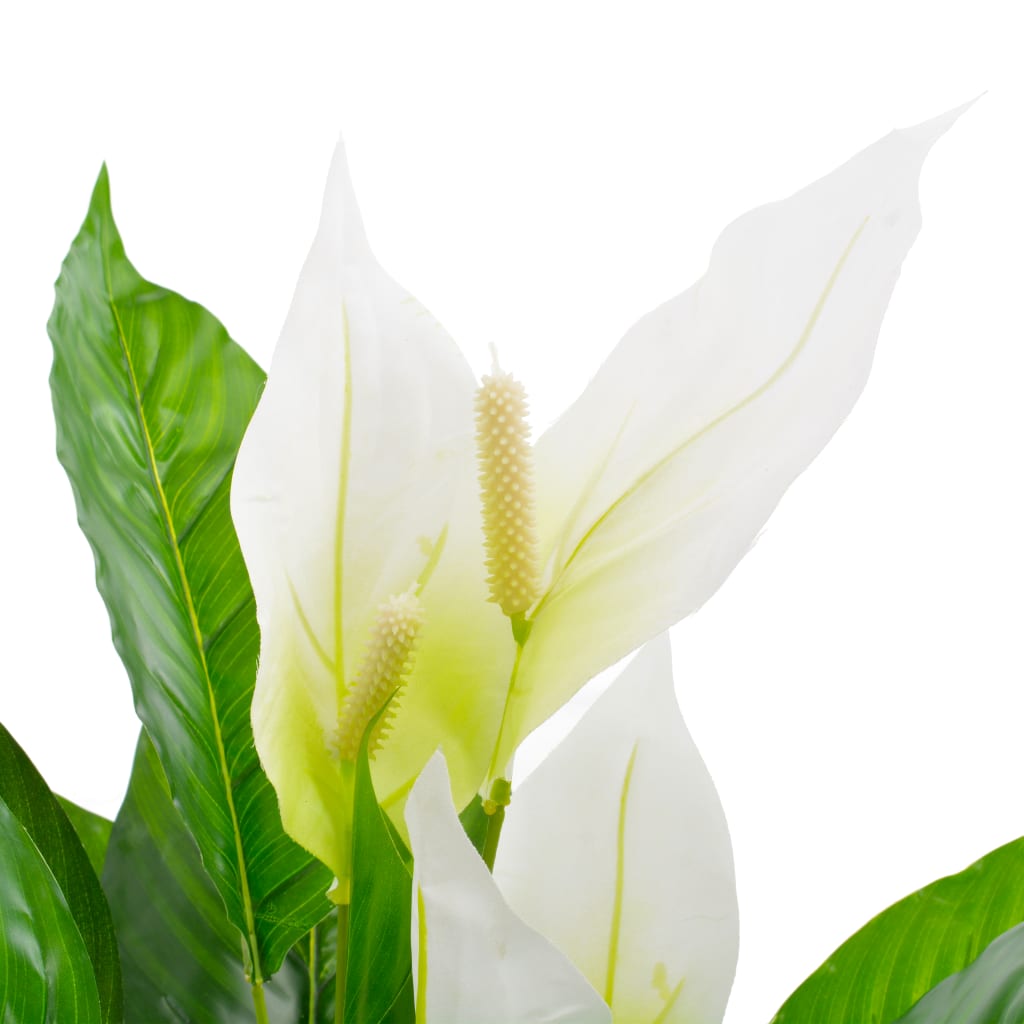 vidaXL Plante artificielle Anthurium avec pot Blanc 90 cm