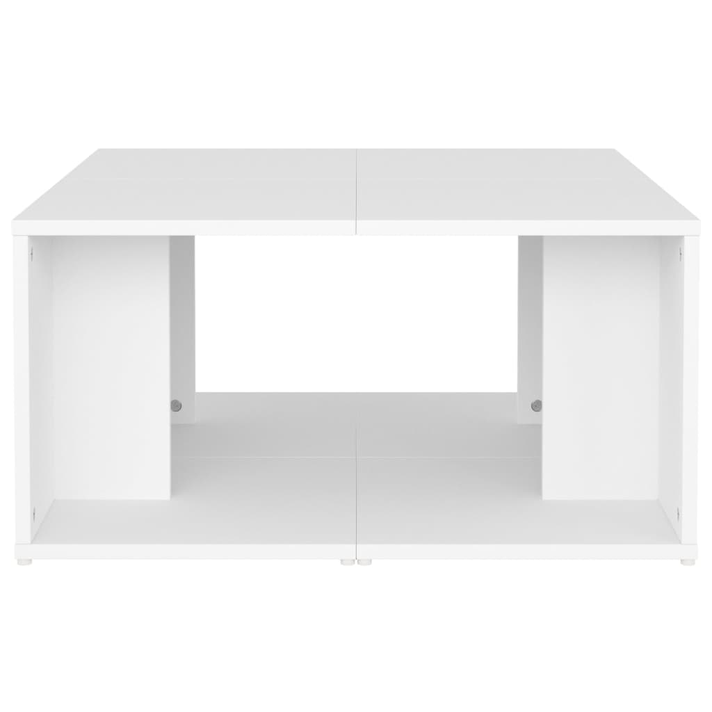 vidaXL Tables basses 4 pcs Blanc 33x33x33 cm Aggloméré
