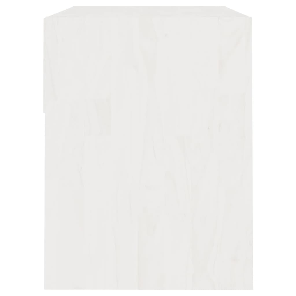 vidaXL Table de chevet Blanc 40x31x40 cm Bois de pin massif