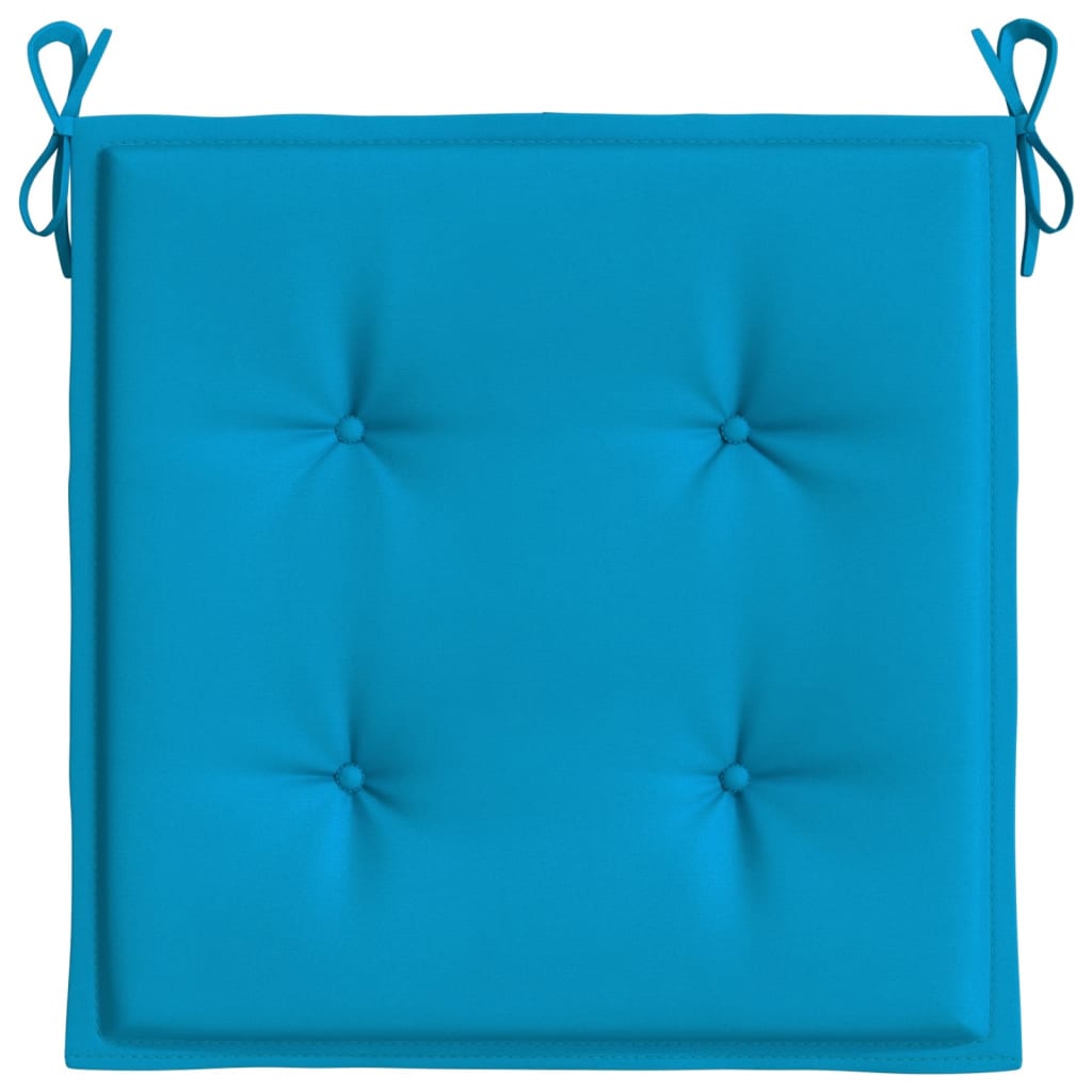 vidaXL Coussins de chaise de jardin 4 pcs bleu 50x50x3 cm tissu oxford