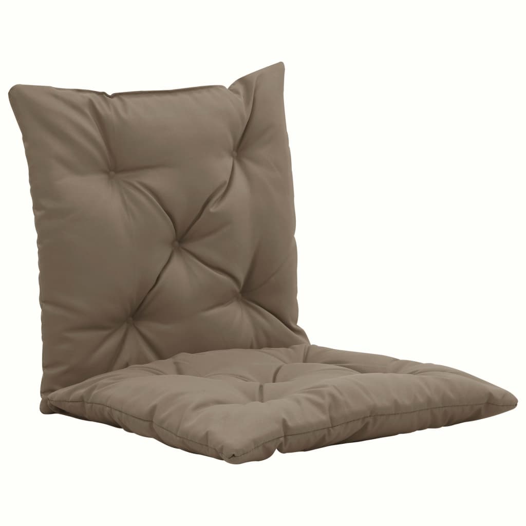 vidaXL Coussins de chaise pivotante 2 pcs Taupe 50 cm Tissu