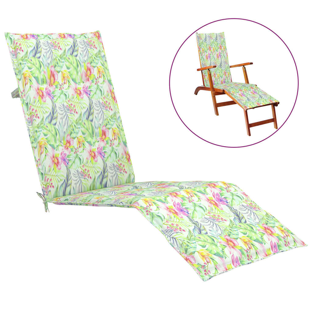vidaXL Coussin de chaise de terrasse à motif de feuilles