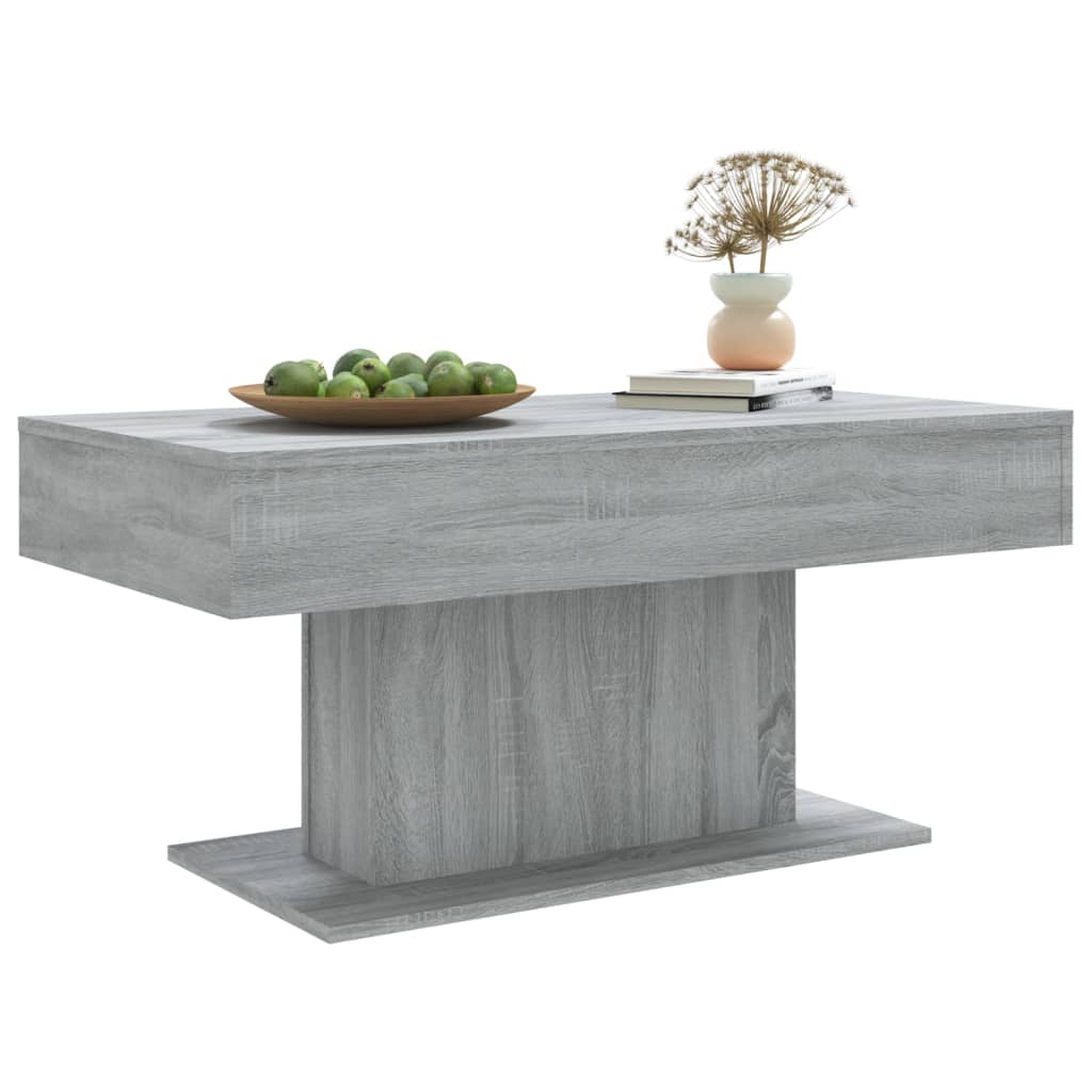 vidaXL Table basse Sonoma gris 96x50x45 cm Bois d'ingénierie