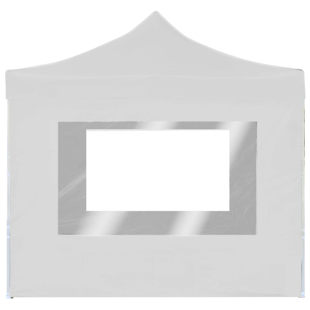 vidaXL Tente de réception pliable avec parois Aluminium 3x3 m Blanc