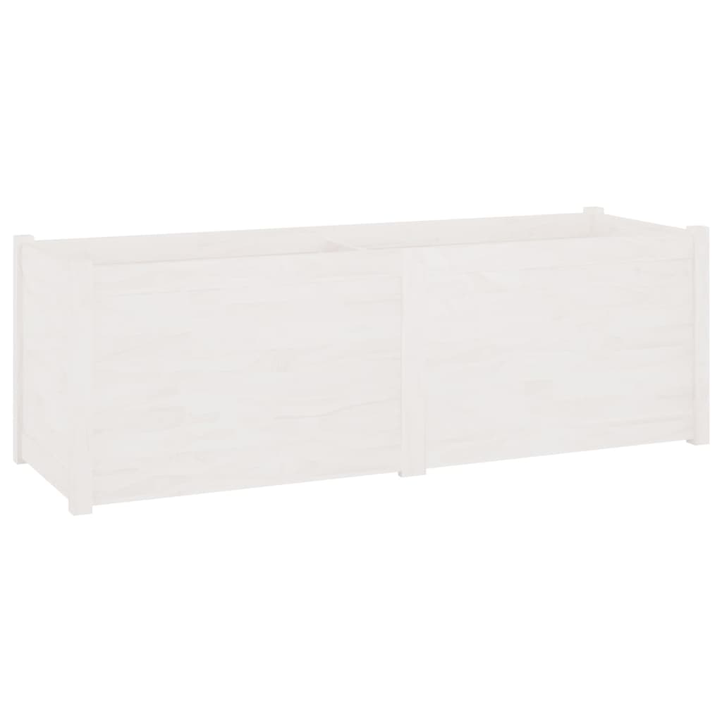 vidaXL Jardinière blanc 150x50x50 cm bois massif de pin
