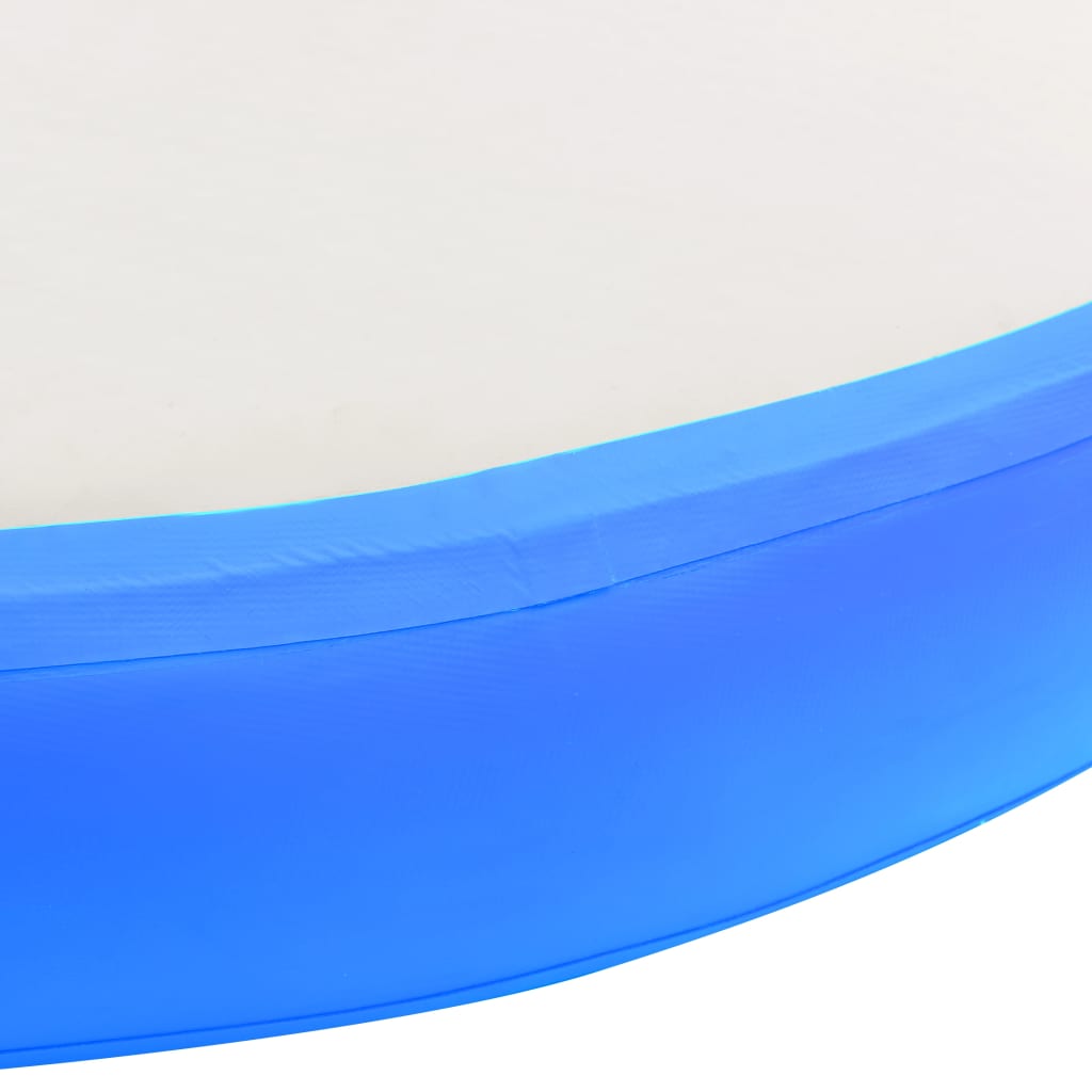 vidaXL Tapis gonflable de gymnastique avec pompe 100x100x10cm PVC Bleu