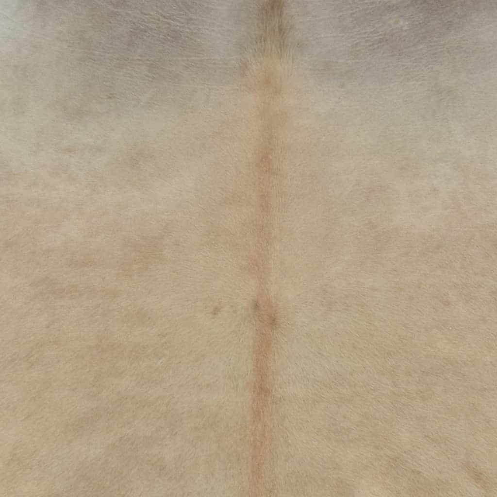vidaXL Tapis en peau de vache véritable beige 180x220 cm