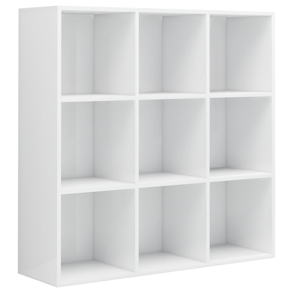 vidaXL Bibliothèque blanc brillant 98x29x97,5 cm bois d'ingénierie