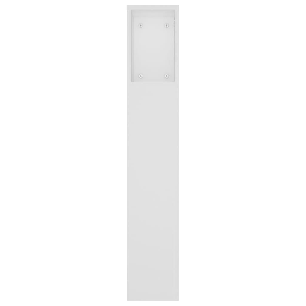 vidaXL Armoire de tête de lit Blanc 180x18,5x104,5 cm